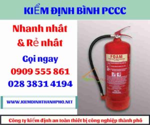 hình ảnh kiểm định bình PCCC