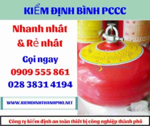 hình ảnh kiểm định bình PCCC