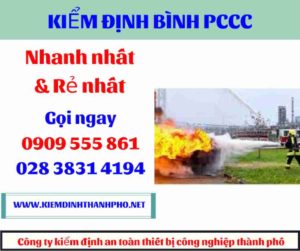 hình ảnh kiểm định bình PCCC