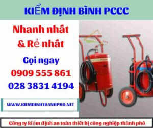 hình ảnh kiểm định bình PCCC