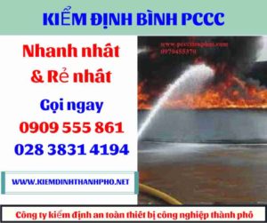 hình ảnh kiểm định bình PCCC