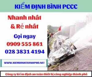 hình ảnh kiểm định bình PCCC