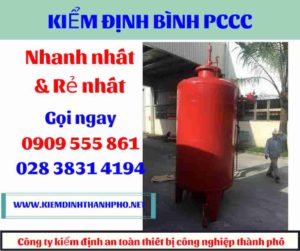 hình ảnh kiểm định bình PCCC