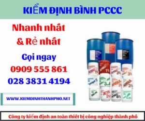 hình ảnh kiểm định bình PCCC