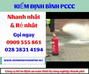 hình ảnh kiểm định bình PCCC