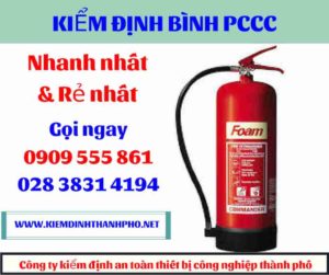 hình ảnh kiểm định bình PCCC