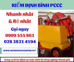 hình ảnh kiểm định bình PCCC