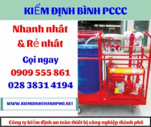 hình ảnh kiểm định bình PCCC