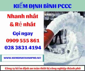 hình ảnh kiểm định bình PCCC