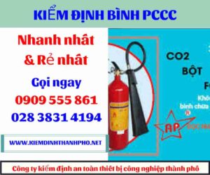 hình ảnh kiểm định bình PCCC