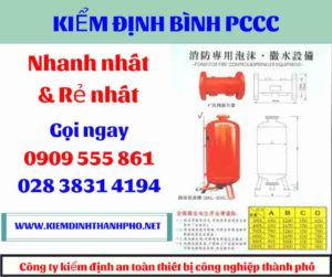 hình ảnh kiểm định bình PCCC