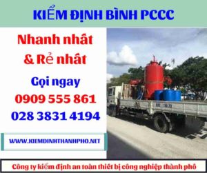 hình ảnh kiểm định bình PCCC