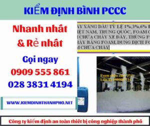 hình ảnh kiểm định bình PCCC