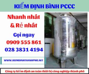 hình ảnh kiểm định bình PCCC