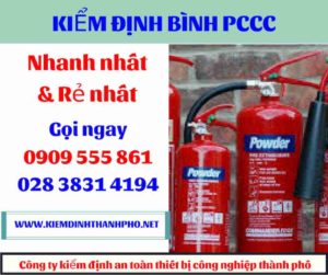 hình ảnh kiểm định bình PCCC