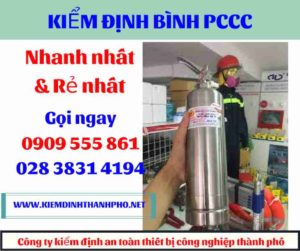 hình ảnh kiểm định bình PCCC