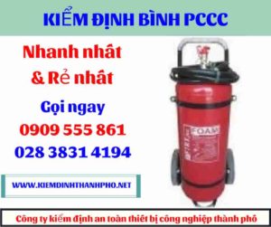 hình ảnh kiểm định bình PCCC