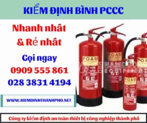 hình ảnh kiểm định bình PCCC