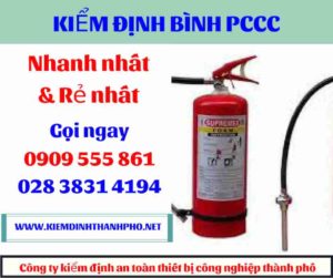 hình ảnh kiểm định bình PCCC