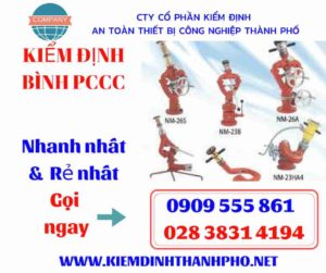 hình ảnh kiểm định bình PCCC