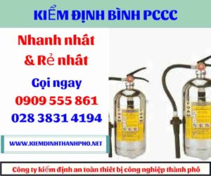 hình ảnh kiểm định bình PCCC