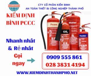 hình ảnh kiểm định bình PCCC