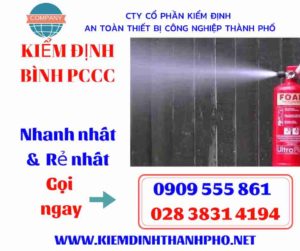 hình ảnh kiểm định bình PCCC