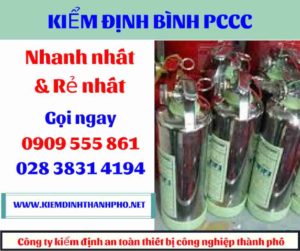 hình ảnh kiểm định bình PCCC