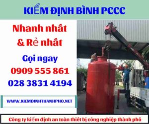 hình ảnh kiểm định bình PCCC