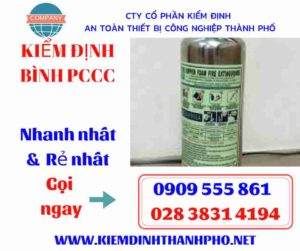 hình ảnh kiểm định bình PCCC