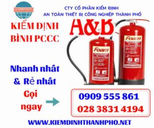 hình ảnh kiểm định bình PCCC