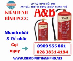 hình ảnh kiểm định bình PCCC