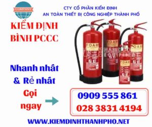 hình ảnh kiểm định bình PCCC