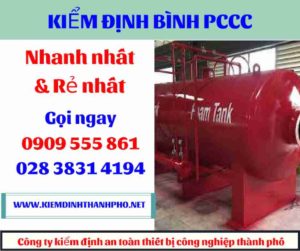 hình ảnh kiểm định bình PCCC