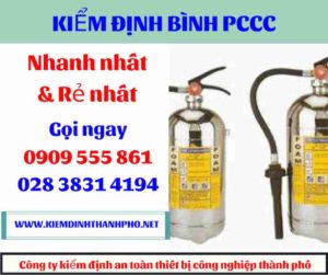 hình ảnh kiểm định bình PCCC