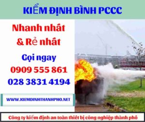 hình ảnh kiểm định bình PCCC