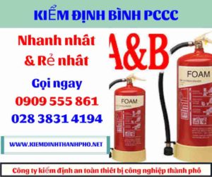 hình ảnh kiểm định bình PCCC