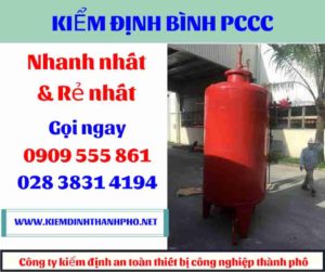 hình ảnh kiểm định bình PCCC