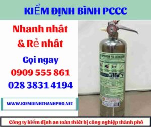 hình ảnh kiểm định bình PCCC