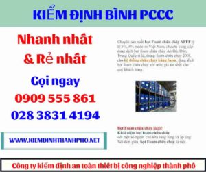 hình ảnh kiểm định bình PCCC