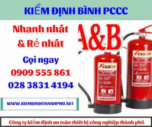 hình ảnh kiểm định bình PCCC