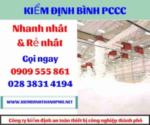 hình ảnh kiểm định bình PCCC