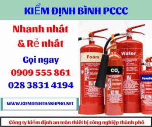 hình ảnh kiểm định bình PCCC