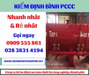 hình ảnh kiểm định bình PCCC