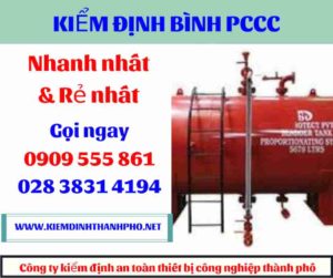 hình ảnh kiểm định bình PCCC