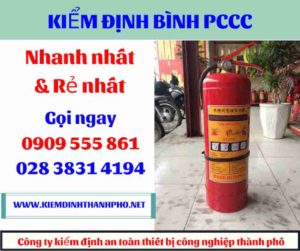 hình ảnh kiểm định bình PCCC