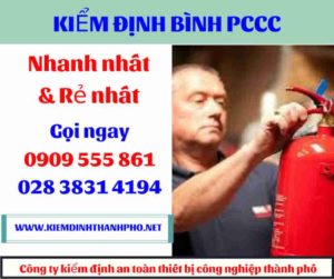 hình ảnh kiểm định bình PCCC