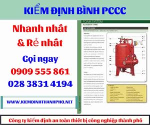 hình ảnh kiểm định bình PCCC