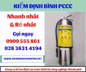 hình ảnh kiểm định bình PCCC