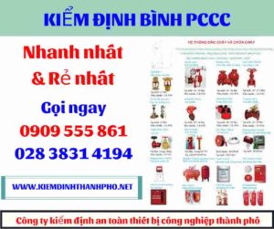 hình ảnh kiểm định bình PCCC